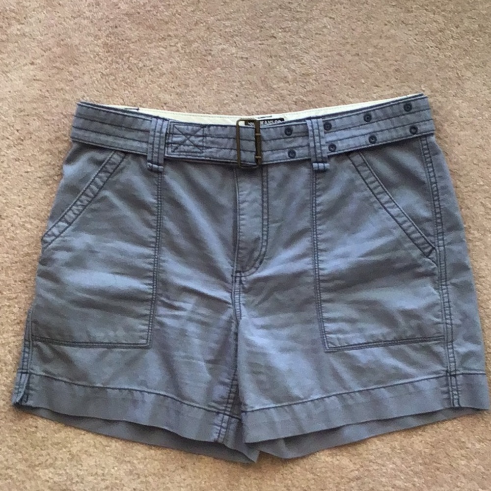 POLO JEANS CO. RALPH LAUREN Vintage Y2K Women's  Belted Blue Cotton Shorts Sz. 6